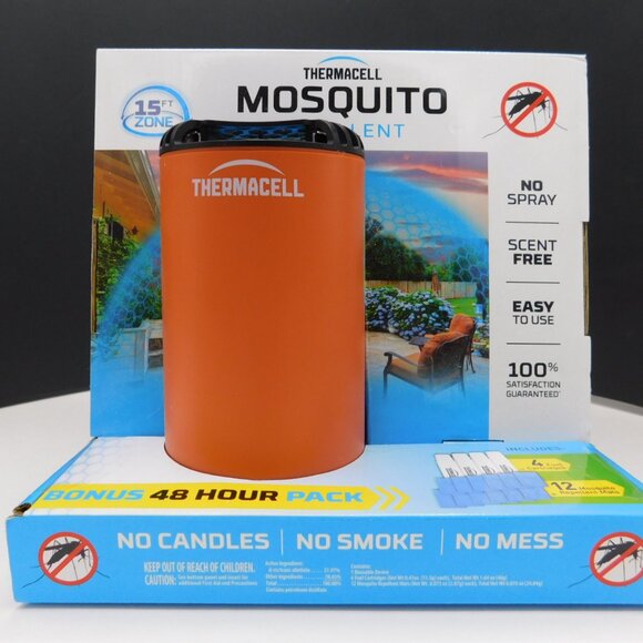 THERMACELL Mosquito Repellent 15ft zone 48hr Kit Compact 4cart/12mats 3Color NEW - Picture 4 of 10